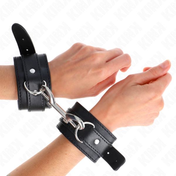 KINK - RETENÇÕES DE PULSO - LINHA DE REBITES ÚNICOS PRETO AJUSTÁVEL 17-28 CM X 5 CM - Image 4