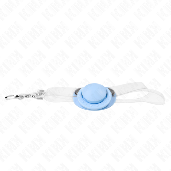 KINK - MORDAÇA EM FORMA DE CHUPETA AZUL CLARO 5,5 x 4 CM AJUSTÁVEL 43-60 CM - Image 3