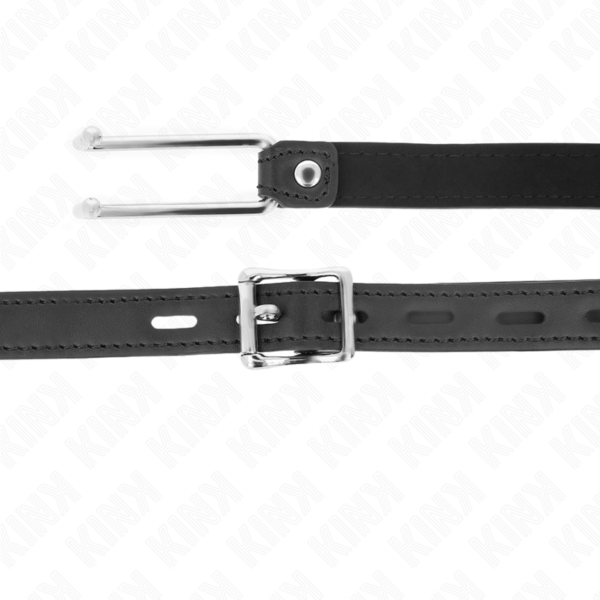 KINK - MORDAÇA DE GANCHO DE METAL 11,5 CM COM ALÇA DE COURO AJUSTÁVEL 39-58 CM X 2 CM - Image 4