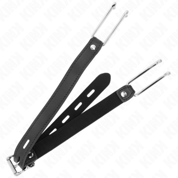 KINK - MORDAÇA DE GANCHO DE METAL 11,5 CM COM ALÇA DE COURO AJUSTÁVEL 39-58 CM X 2 CM - Image 2