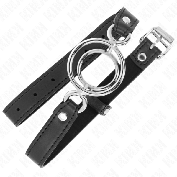 KINK - GAG COM MÚLTIPLOS O-RINGS 5 CM PRETO 63 X 2,5 CM - Image 2