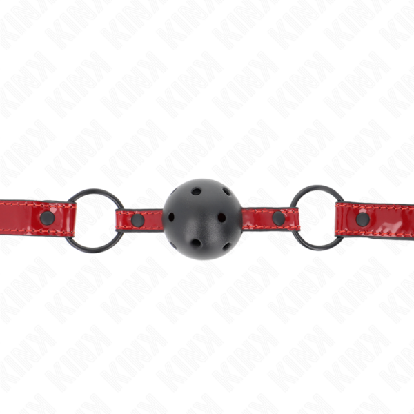 KINK - BOLA DE COURO BRILHANTE 4,5 CM MORDAÇA 63,5 X 2 CM AJUSTÁVEL 41 X 59 CM - Image 3
