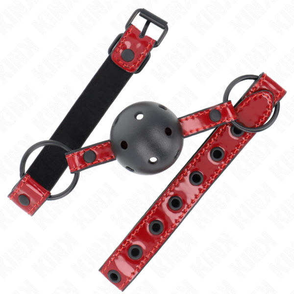 KINK - BOLA DE COURO BRILHANTE 4,5 CM MORDAÇA 63,5 X 2 CM AJUSTÁVEL 41 X 59 CM - Image 2