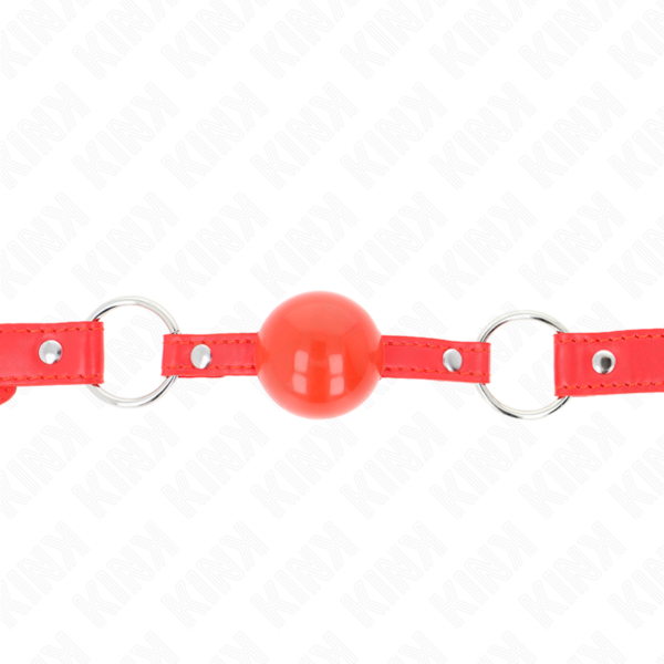 KINK - MORDAÇA BOLA TPE 4 CM COM FECHADURA ROJO 60 x 2 CM - Image 3
