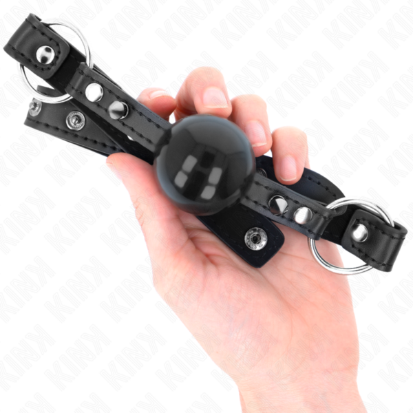 KINK - MORDAÇA BOLA 4 CM COM PONTA REBITE E SNAP LOCK 65 x 2 CM - Image 4