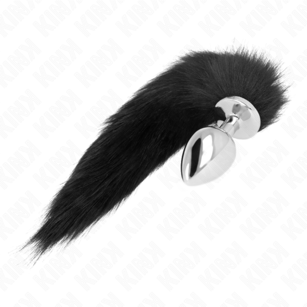 KINK - PLUG ANAL TAMANHO L 10 X 4 CM COM CAUDA SINTÉTICA 40 CM PRETO - Image 2