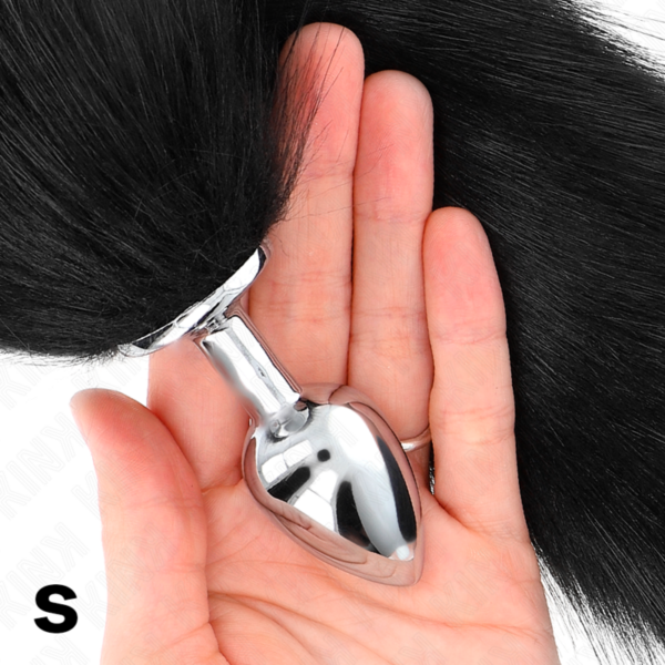 KINK - PLUG ANAL TAMANHO S 7 X 3 CM COM CAUDA SINTÉTICA 40 CM PRETO - Image 3