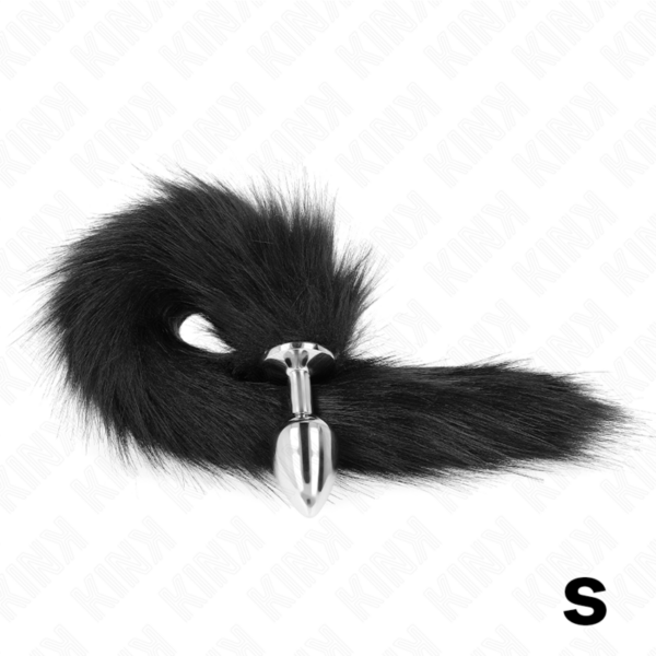 KINK - PLUG ANAL TAMANHO S 7 X 3 CM COM CAUDA SINTÉTICA 40 CM PRETO - Image 2