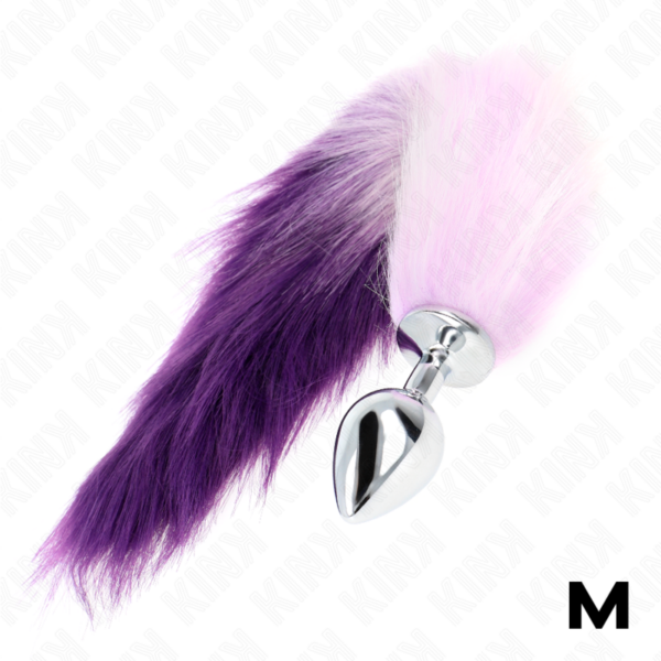 KINK - PLUG ANAL TAMANHO M 8 X 3,5 CM COM CAUDA SINTÉTICA 40 CM ROXO - Image 2