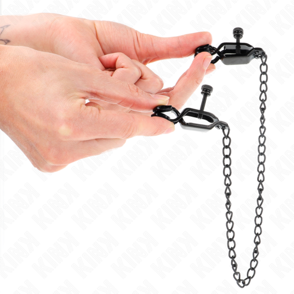 KINK - PINÇAS DE CORRENTE PLANA PRETAS 30 CM - Image 2
