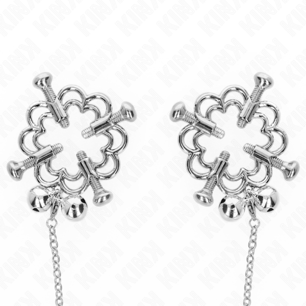 KINK - PINÇAS DE FLOR DE METAL COM CORRENTE - Image 2