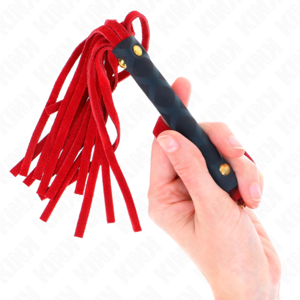 KINK - MINI CHICOTE DE CAMURÇA VERMELHA 30 CM - Image 3