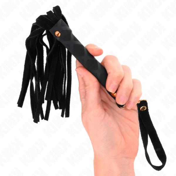 KINK - MINI CHICOTE DE CAMURÇA PRETA 30 CM - Image 3