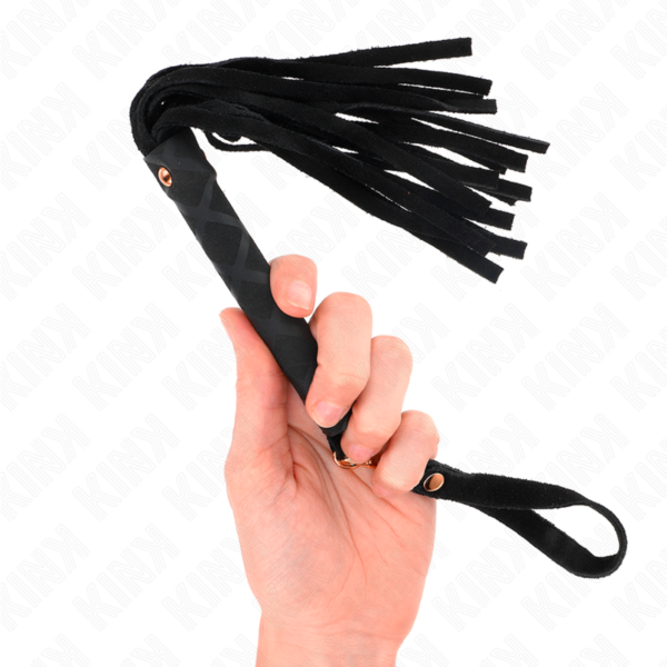 KINK - MINI CHICOTE DE CAMURÇA PRETA 30 CM - Image 2