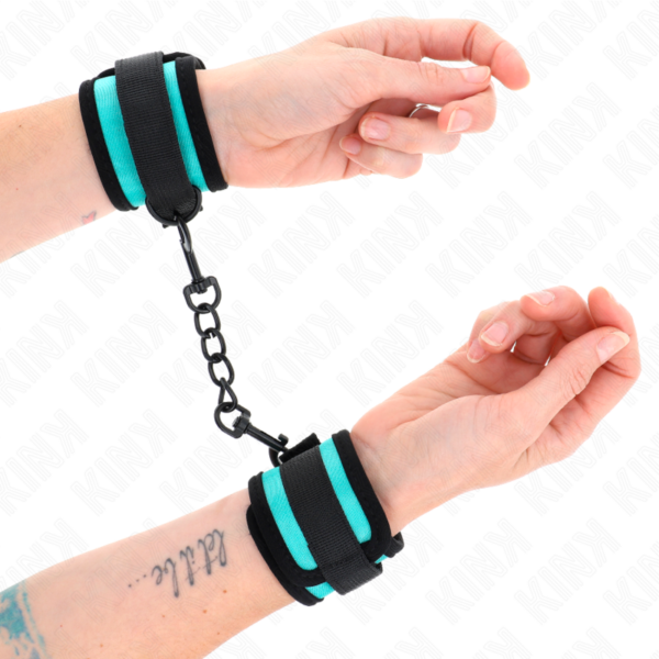 KINK - GANCHO E LOOP NYLON BIND PULSO PRETO-AZUL AJUSTÁVEL 18-32 CM X 5 CM - Image 3