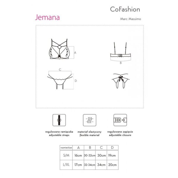 LIVCO CORSETTI FASHION - JEMANA CF 90414 SUTIÃ + TANGA PRETO S/M - Image 5