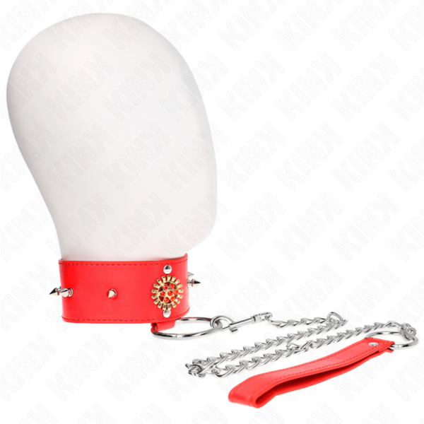 KINK - COLAR DE DIAMANTE VERMELHO COM CINTO 65 CM AJDUSTÁVEL 35-51 CM X 7 CM - Image 2