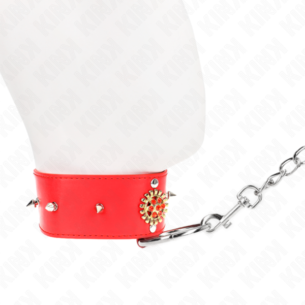 KINK - COLAR DE DIAMANTE VERMELHO COM CINTO 65 CM AJDUSTÁVEL 35-51 CM X 7 CM - Image 3