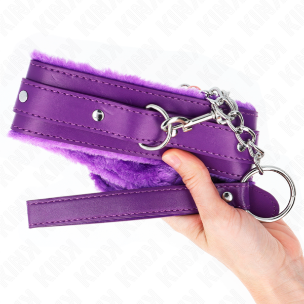 KINK - COLAR COM TRELA 65 CM COM RESTRIÇÕES ROXO 36-42 CM X 5,5 CM - Image 5