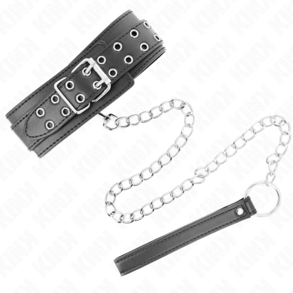KINK - COLAR COM ALÇA 65 CM FIVELAS PRATA AJUSTÁVEIS 33-46 CM X 5,5 CM - Image 5