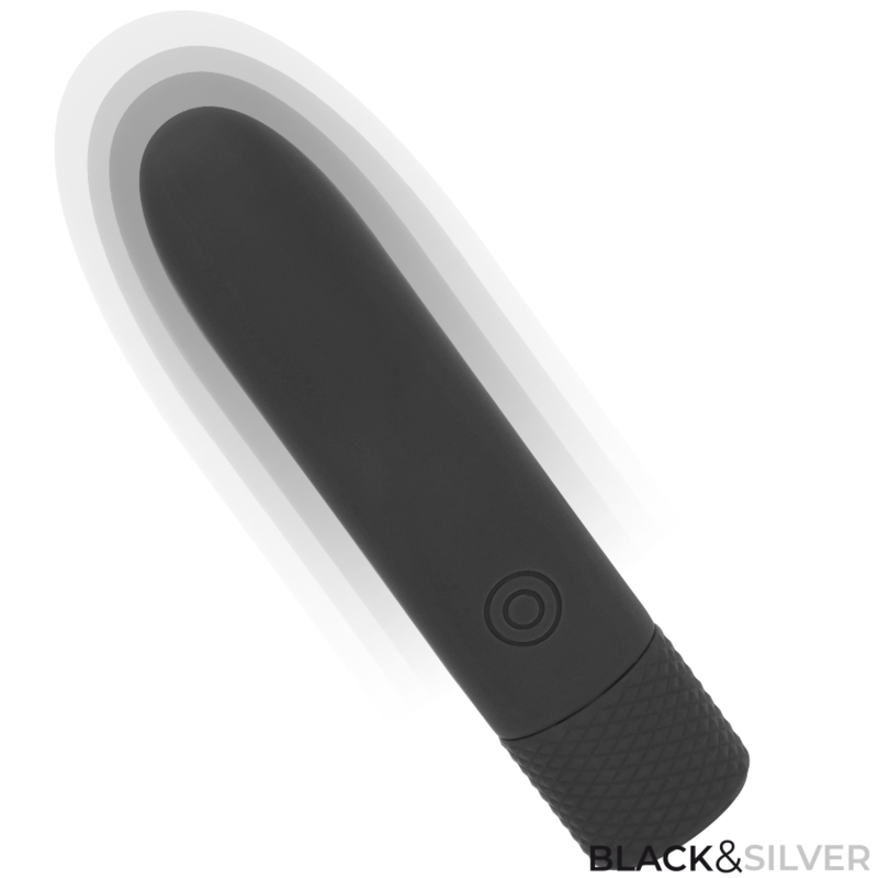 BLACK SILVER - GERI USB RECARREGÁVEL VIBRATÓRIA BULLET 8 VIBRAÇÕES PRETO 10 X 2,2 CM - Image 2