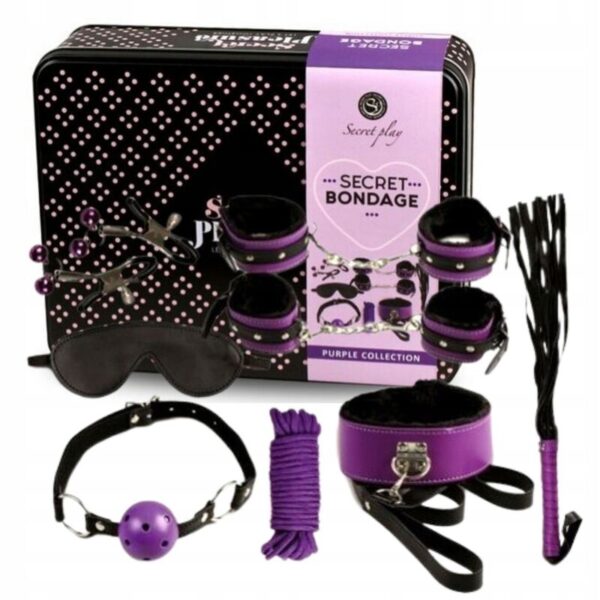SECRETPLAY - BDSM SET 8PCS PURBLE / BLACK. - Image 3