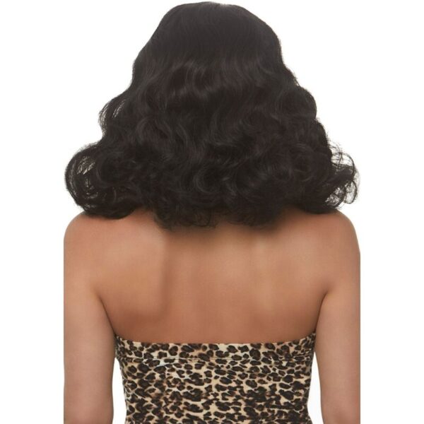 LEG AVENUE - PERUCA RETRO CURLY COM FRANJA PRETA LUMINISCENTE - Image 2