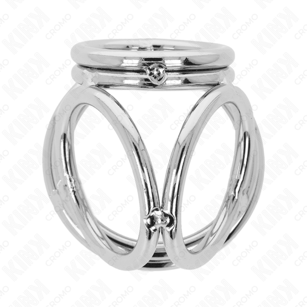 KINK - ANEL PARA PÊNIS DE METAL TRIPLO CROMADO 3,8 CM A 5 CM MODELO 1 - Image 4