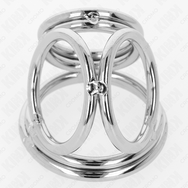 KINK - ANEL PARA PÊNIS DE METAL TRIPLO CROMADO 3,8 CM A 5 CM MODELO 1 - Image 5