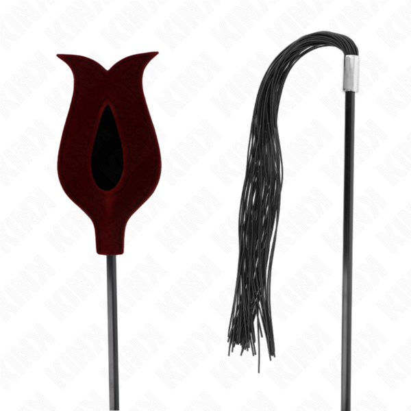 KINK - CHICOTE DE BORLA DE SILICONE FORMA DE ROSA 45 CM - Image 5