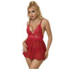 SUBBLIME - 953843 BABYDOLL COM COSTAS ABERTAS VERMELHO L/XL - Image 5