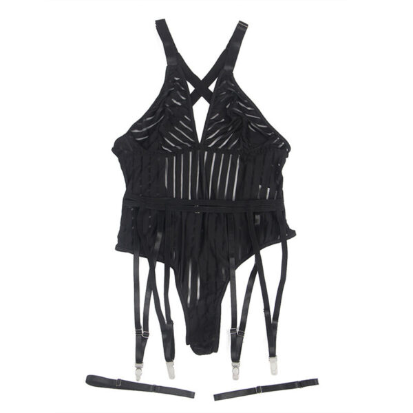 SUBBLIME - 954147 BODY COM CINTA-LIGA PRETO S/M - Image 5