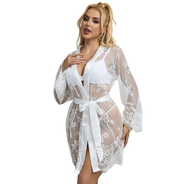 SUBBLIME - 954376 CAMISOLA DE NOITE MANGA COMPRIDA COM DESIGN FLORAL BRANCO L/XL - Image 5