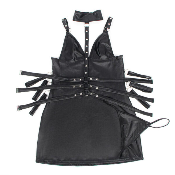 SUBBLIME - 954413 CORPO BONDAGE DE COURO PRETO L/XL - Image 5