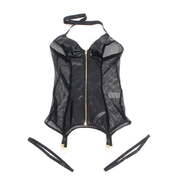 SUBBLIME - 954451 VESTIDO SEXY DE MALHA COURO PRETO L/XL - Image 5