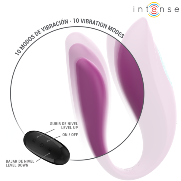 INTENSE - ANNIE VIBRADOR EM FORMA DE U E ESTIMULADOR ROXO CONTROLE REMOTO - Image 5