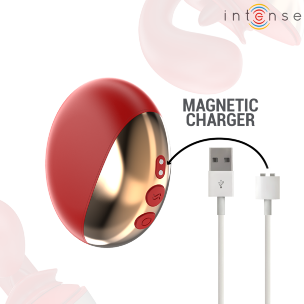 INTENSE - VIBRADOR E ESTIMULADOR MARIAH EM FORMATO U 10 VIBRAÇÕES VERMELHO - Image 5