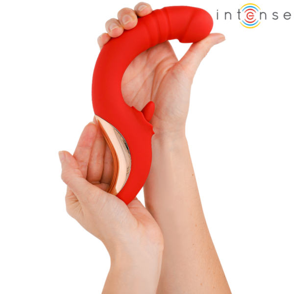 INTENSE - VIBRADOR E ESTIMULADOR PAULINA EM FORMA DE U VERMELHO - Image 3