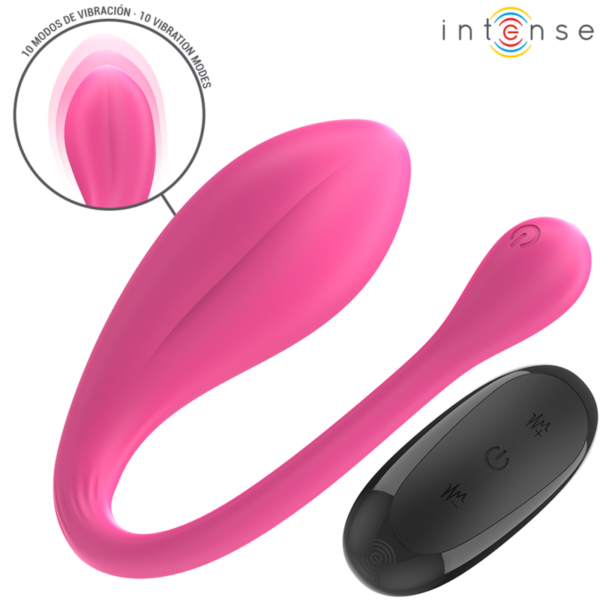 INTENSE - JANICE VIBRADOR U DUPLA ESTIMULAÇÃO 10 VIBRAÇÕES ROSA CONTROLE REMOTO - Image 2