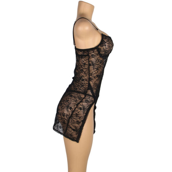 SUBBLIME - 954185 BABYDOLL DE RENDA COM ALÇAS AJUSTÁVEIS PRETO S/M - Image 5