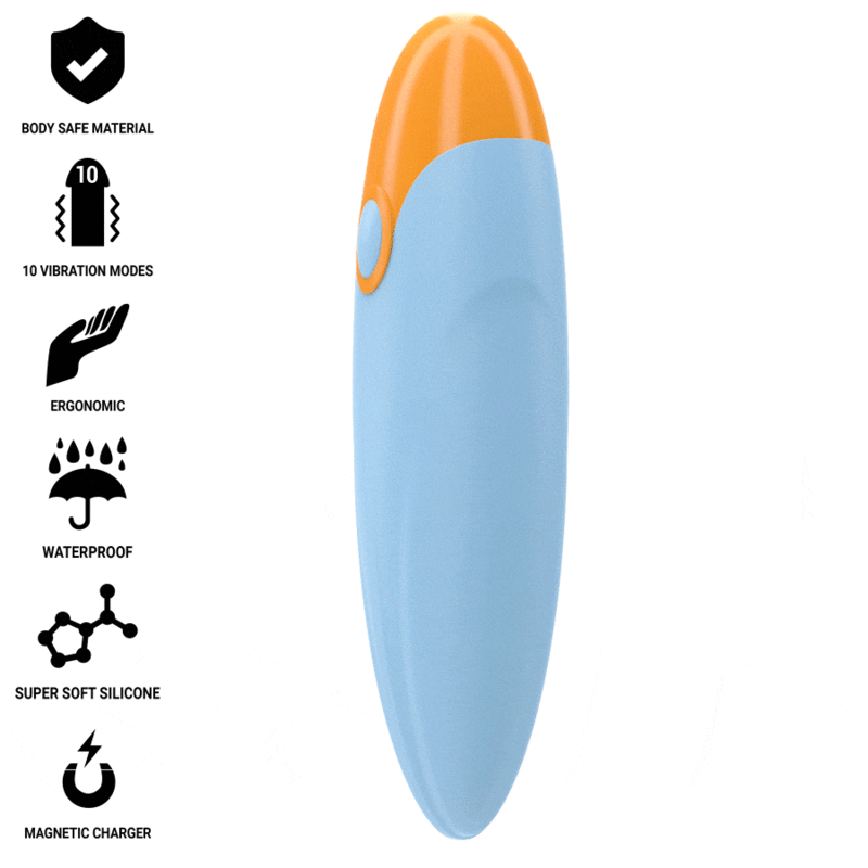 INTENSE - MIKE VIBRATING BULLET 10 VIBRAÇÕES CONTROLE REMOTO AZUL