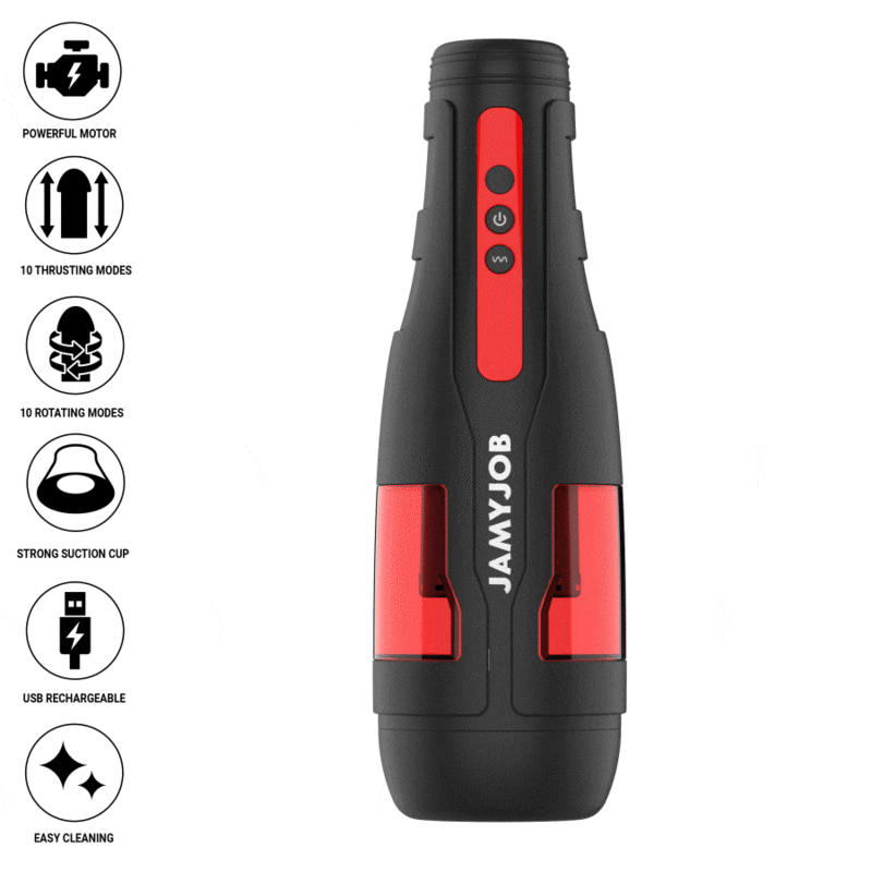 JAMYJOB - MASTURBADOR AUTOMÁTICO DE VAGINA CYCLONE 10 MODOS DE ROTAÇÃO E IMPULSO
