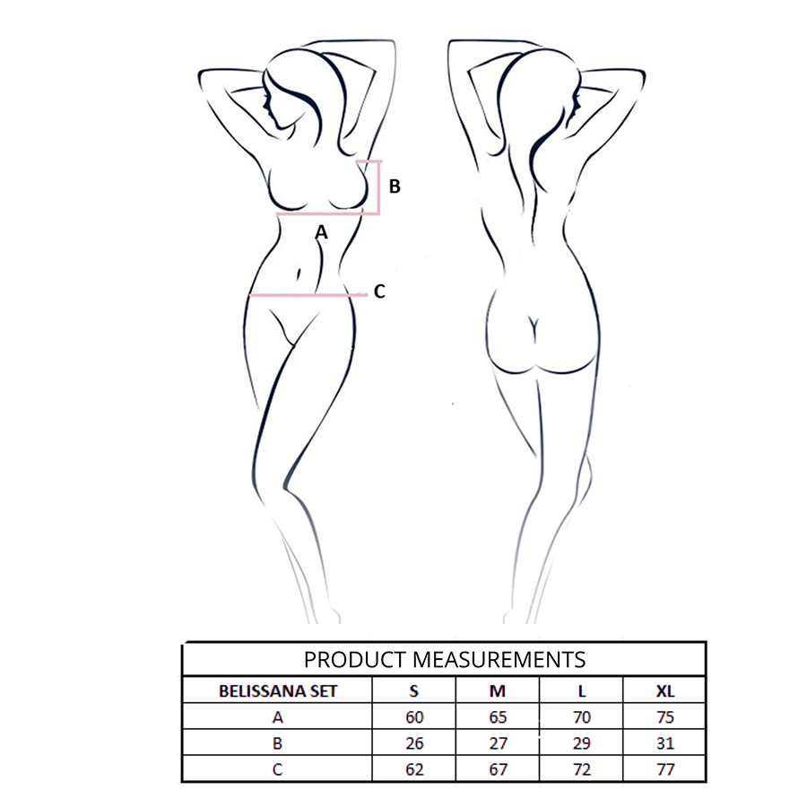 PASSION - CONJUNTO DE SUTIÃ + TANGA BELISSANA PRETO G/GG - Image 4