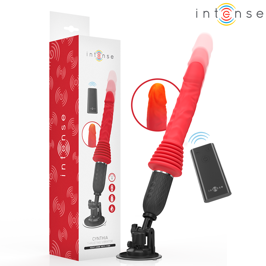 INTENSE - VIBRADOR DE EMPURRAÇÃO CYNTHIA COM CONTROLE REMOTO