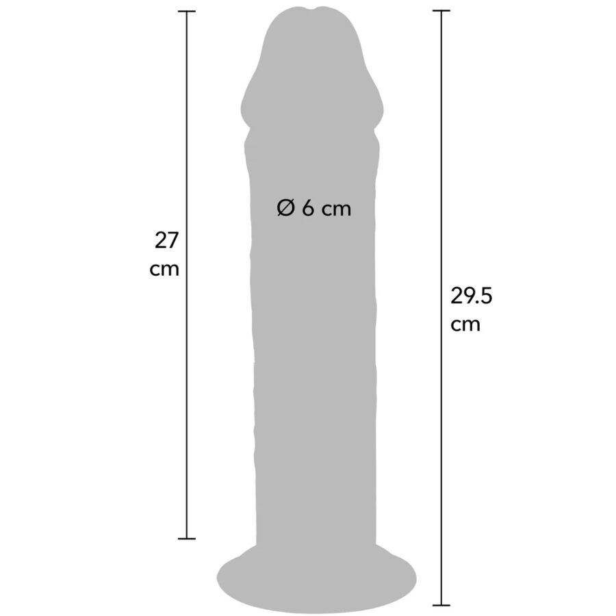 GET REAL - PÊNIS DE TPE DELUXE DE DUPLA DENSIDADE E ESPESSURA, 29,5 CM - Image 4