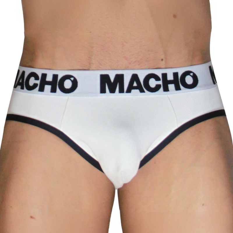 MACHO - MCH006 SLIP CLÁSSICO BRANCO + PRETO S - Image 2