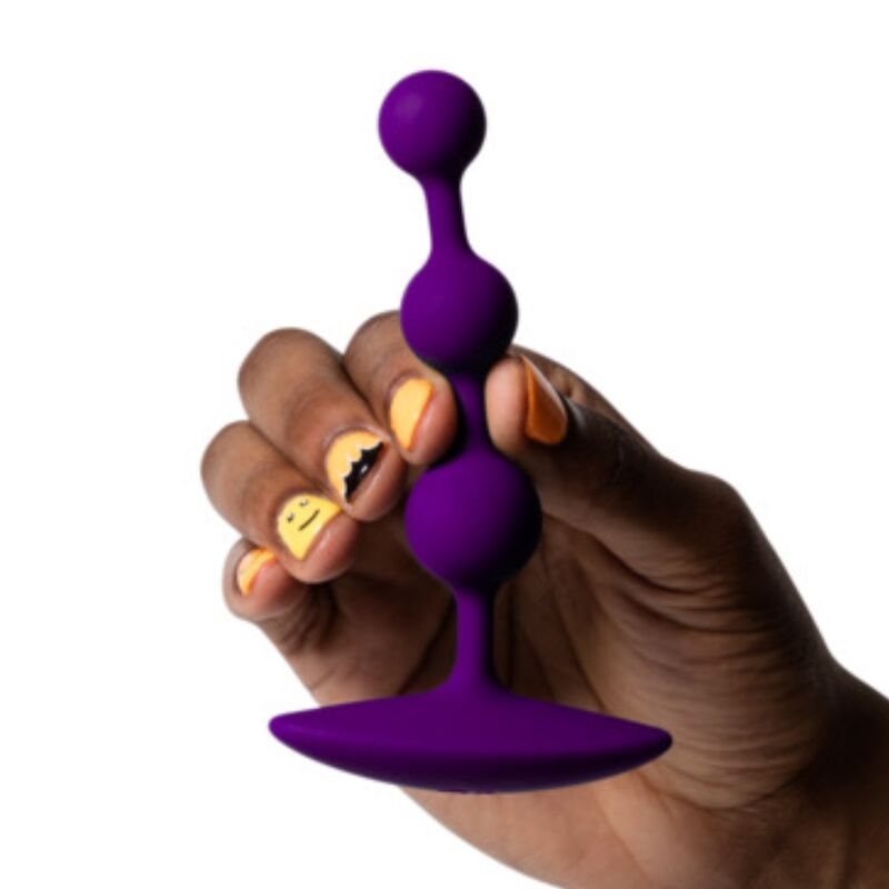 ROMP - AMP CONTAS ANAL DE SILICONE FLEXÍVEIS ROXAS 12,5 CM ROXAS - Image 4