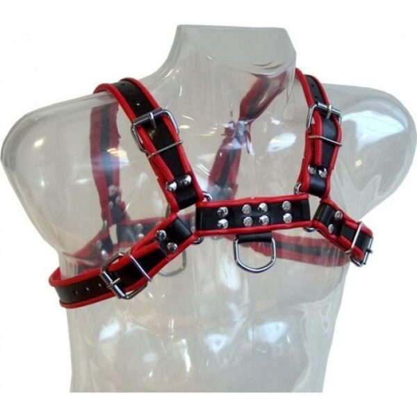 LEATHER BODY - ARNÊS DE III PRETO / VERMELHO - Image 2