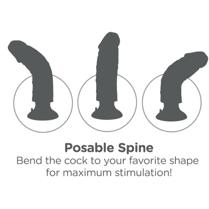 KING COCK - DILDO VIBRADOR COM TESTÍCULOS 25.5 CM COR MARROM - Image 5