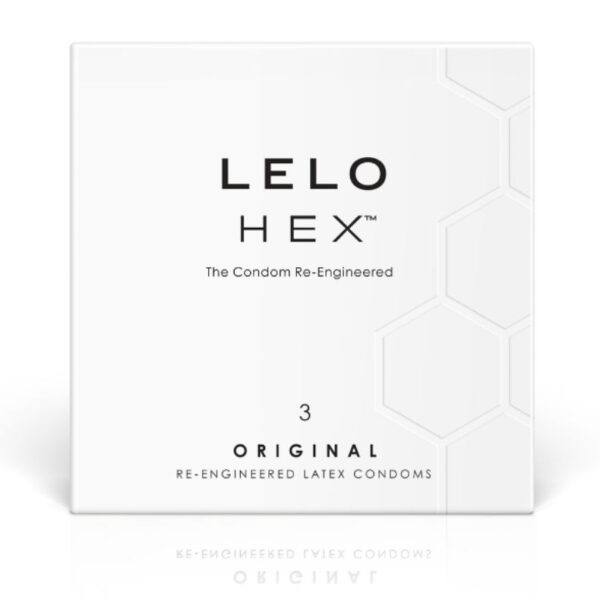 LELO - CAIXA DE PRESERVATIVO HEX 3 UNIDADES